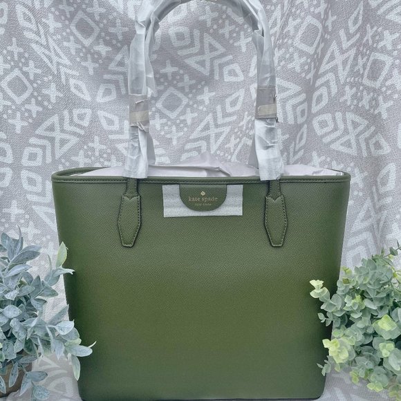Kate Spade Tote Bag Dark Green NWT! - Picture 1 of 6